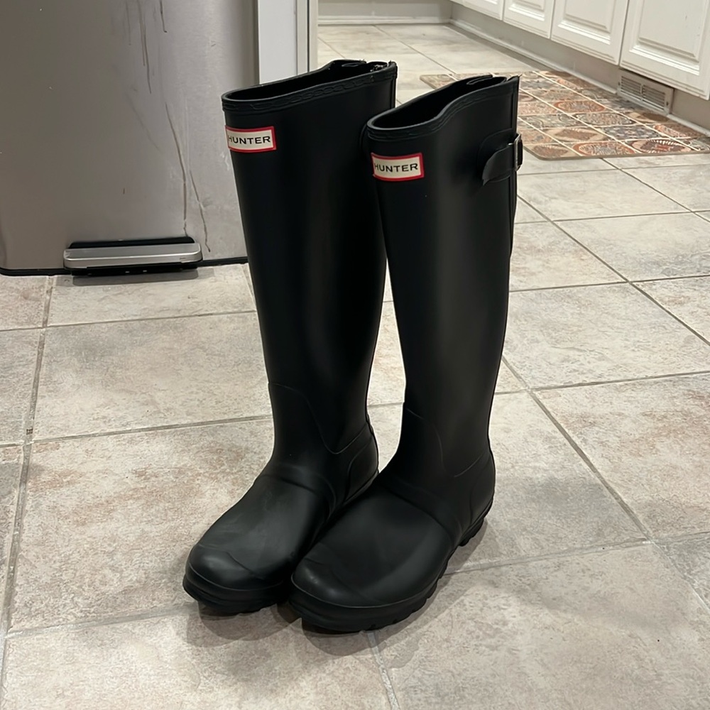 Tall hunter rain boots